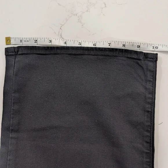 PAIGE Anessa 33 High Rise Wide Leg Jeans Black Shadow NWT Size 23 Full Length - Picture 15 of 15